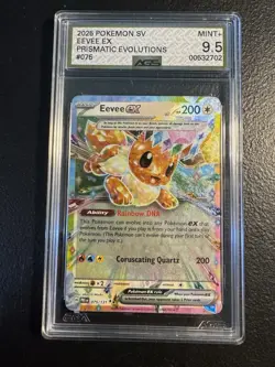 Pokemon Eevee ex 075/131 Sv: Prismatic Evolutions Double Rare Holo AGS 9.5 200 … - Image 1