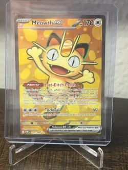 Pokemon Meowth EX Full Art Holo Rare Card 107/088 NM - Image 1