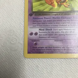 Dark Kadabra 39/82 1st Edition Team Rocket 2000 Vintage WOTC Pokemon TCG Card - Image 2
