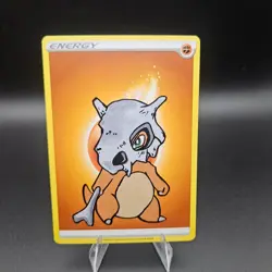 Cubone Fighting Energy Pokemon Card — Hand Painted. - Image 1