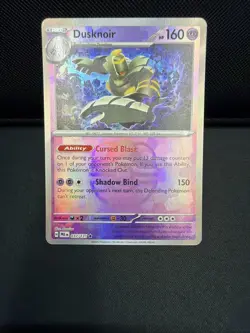 Pokemon TCG Prismatic Evolutions Dusknoir Masterball Reverse Holo Card 037/131 - Image 1