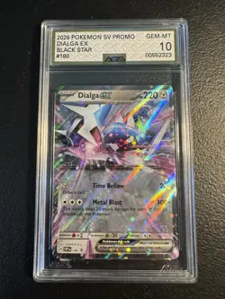 Pokemon Dialga ex 180 SV Scarlet & Violet Promo Black Star Holo Full Art AGS 10 - Image 1
