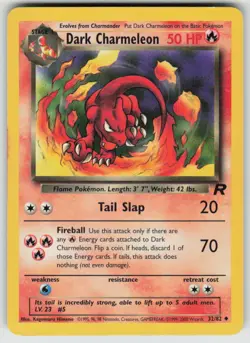 Dark Charmeleon 32/82 Uncommon Team Rocket Pokemon Unlimited Moderately Played - Image 1