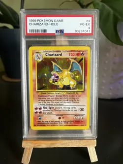 1999 Pokemon Game Charizard-Holo 4/102 - Image 1