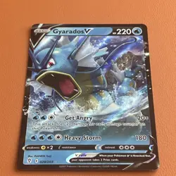 Pokemon Gyarados v TCG Evolving Skies Holo Ultra Rare Card 028/203 NM Condition - Image 2
