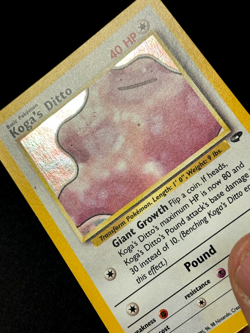 Koga's Ditto 10/132 WOTC Gym Challenge Rare Unlimited Holo Pokemon MP Card - Image 3