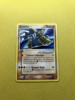Pokemon Groudon Gold Star Holo Rare Card 111/113 Delta Species - Image 1