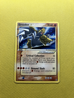 Pokemon Groudon Gold Star Holo Rare Card 111/113 Delta Species - Image 2