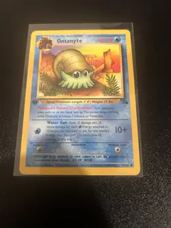 1999 Pokemon Fossil 1st Edition Omanyte #52/62 - Image 1