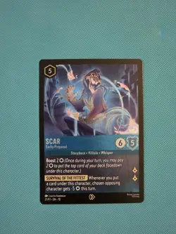 FOIL PROMO Scar - Eerily Prepared 21/P3 Disney Lorcana Whispers in the Well - Image 1