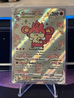Simisear VSTAR GG37/GG70 Ultra Rare Crown Zenith Pokemon Card NM Condition - Image 1