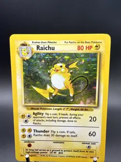 Pokemon TCG Raichu Base Set Holo Rare Card 14/102 - Image 2