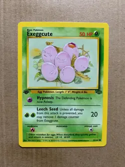 1st Edition Exeggcute 52/64 Jungle Set - Common Pokemon Card - NM - Image 1