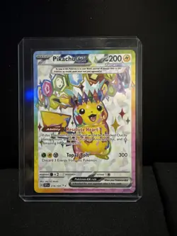 Pokemon Card Pikachu ex 219/191 Sv08: Surging Sparks Holo Ultra Rare NM - Image 1
