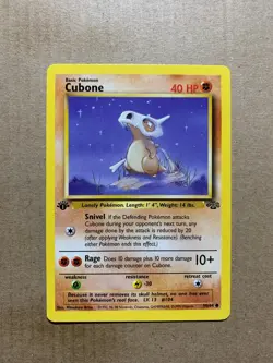 1st Edition Cubone 50/64 Jungle Set - Common Pokemon Card - NM - Image 1