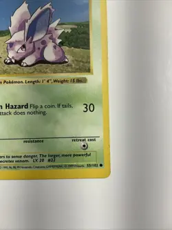 Nidoran M 055/102 Base Set (Shadowless) Regular 1st Edition Rare Pokemon Card - Image 4