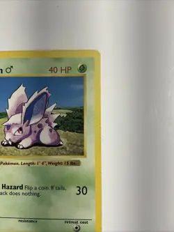 Nidoran M 055/102 Base Set (Shadowless) Regular 1st Edition Rare Pokemon Card - Image 5
