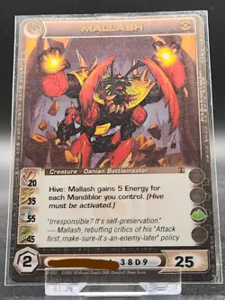 Chaotic Card : (3/5 Max) Mallash Dawn Of Perim 1st Edition Rare Creature - Image 1