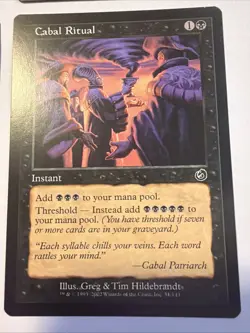 Magic The Gathering MTG - Torment TOR 2002 - #51 Cabal Ritual LP. 4x Mana Ramp - Image 4