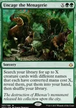 x1 Uncage the Menagerie M MTG Hour of Devastation M/NM, English - Image 1