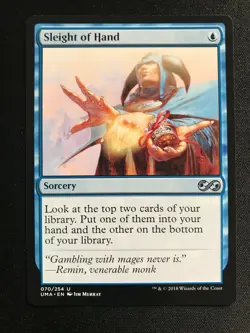 1x Sleight of Hand Ultimate Masters UMA Uncommon MTG NM/M - Image 1