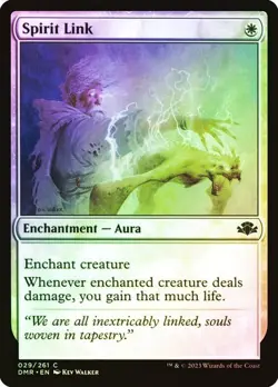 Spirit Link - FOIL - Dominaria Remastered - Magic The Gathering - MTG - Image 1