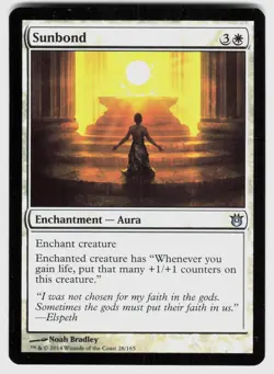 SUNBOND 28 UC BORN OF THE GODS MAGIC: THE GATHERING FOIL NM/M - Image 1