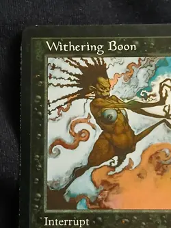 MTG Withering Boon - Mirage - Near Mint (NM) - Rare Black Counterspell - Image 2