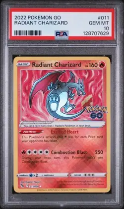 Radiant Charizard Pokemon Go 011/078 PSA 10 - Image 1