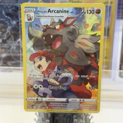 Pokemon Hisuian Arcanine Ultra Rare Holo TG08/TG30 Lost Origin Trainer Full Art - Image 1