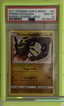 PSA 10 Shining Rayquaza 56/73 GEM MINT. Pokemon S&M Shining Legends - 2017 - Image 1