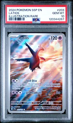 Latios 203 Pokemon Ssp En-Surging Sparks PSA 10 - Image 1
