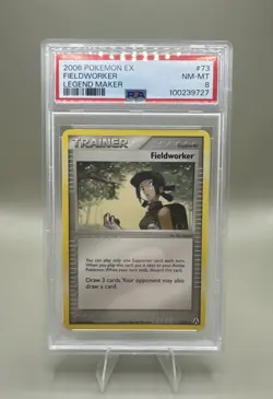 FIELDWORKER 73/92 - 2006 POKEMON EX - LEGEND MAKER - PSA 8 - Image 1