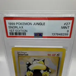 Pokemon TCG Snorlax Jungle 1999 27/64 1st Edition PSA 9 Basic Rare HP 90 - Image 2