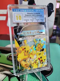 2021 Pokemon Japanese 25Th Anniversary Collection Pikachu V-Union #25 CGC 10 - Image 1