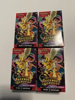 Pokemon TCG Mega Evolution Ascended Heroes Booster Bundle *SEALED Lot of 4* - Image 1