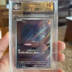 2023 Pokemon Japanese Ruler Of The Black Flame Cleffa #113 Art Rare BGS 10 - Image 3