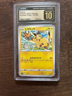 2022 Pokemon Japanese Paradigm Trigger Pikachu #024 - CGC 10 PRISTINE POP 16 - Image 1
