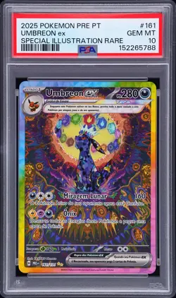 2025 POKEMON PORTUGUESE PRE PT-PRISMATIC EVOLUTIONS #161 UMBREON EX PSA 10 - Image 1