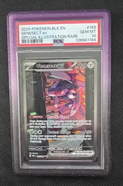 Pokemon Genesect EX 169 Black Bolt PSA 10 GEM MINT - Image 1
