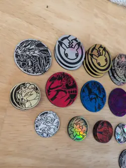 Lot of 60x Official Pokemon TCG Coins (Mix Of Regular (x22) and Jumbo (x38) - Image 2
