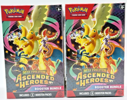 Pokemon Mega Evolution Ascended Heroes Booster Bundle Lot of 2 – 6 Packs Each - Image 1