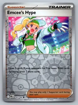 Pokemon TCG SV10: Destined Rivals Emcee's Hype 163/182 Reverse Holo - Image 1