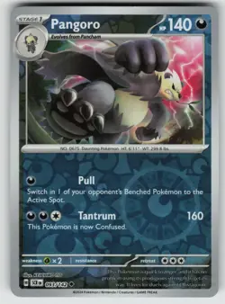 Pangoro Reverse Holo Uncommon SV07: Stellar Crown 093/142 Pokemon - Image 1