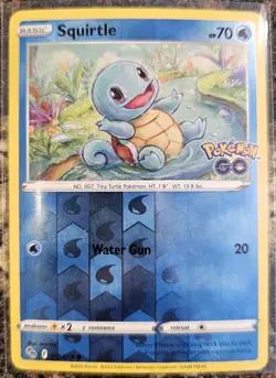 Pokemon 2022 Go Squirtle Rev Holo 15 NM or Better - Image 1
