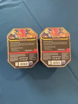 Pokemon TCG Mega Charizard X + Y ex Sealed Tin Bundle Lot Set Of 2 In Hand QTY - Image 5