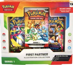Pokemon TCG First Partner Illustration Collection (1x Promo Pk, 2x Booster Pk) - Image 1