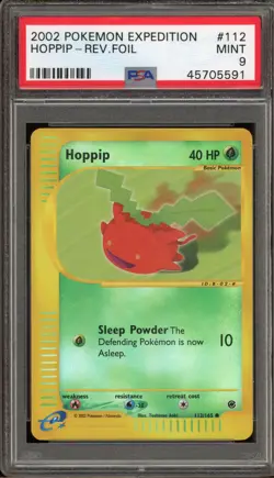 Pokemon Hoppip Expedition Reverse Holo #112 PSA 9 Mint - Image 1