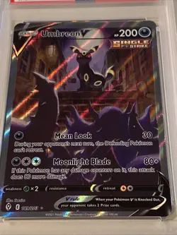Pokemon Umbreon V 189/203 - PSA 9 MINT - Evolving Skies Holo Rare - Image 3