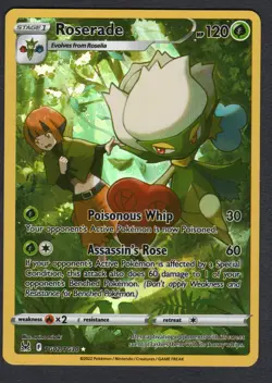 Pokemon Roserade Holo SWSH11: Lost Origin Trainer Gallery #TG02/TG30 NM - Image 1